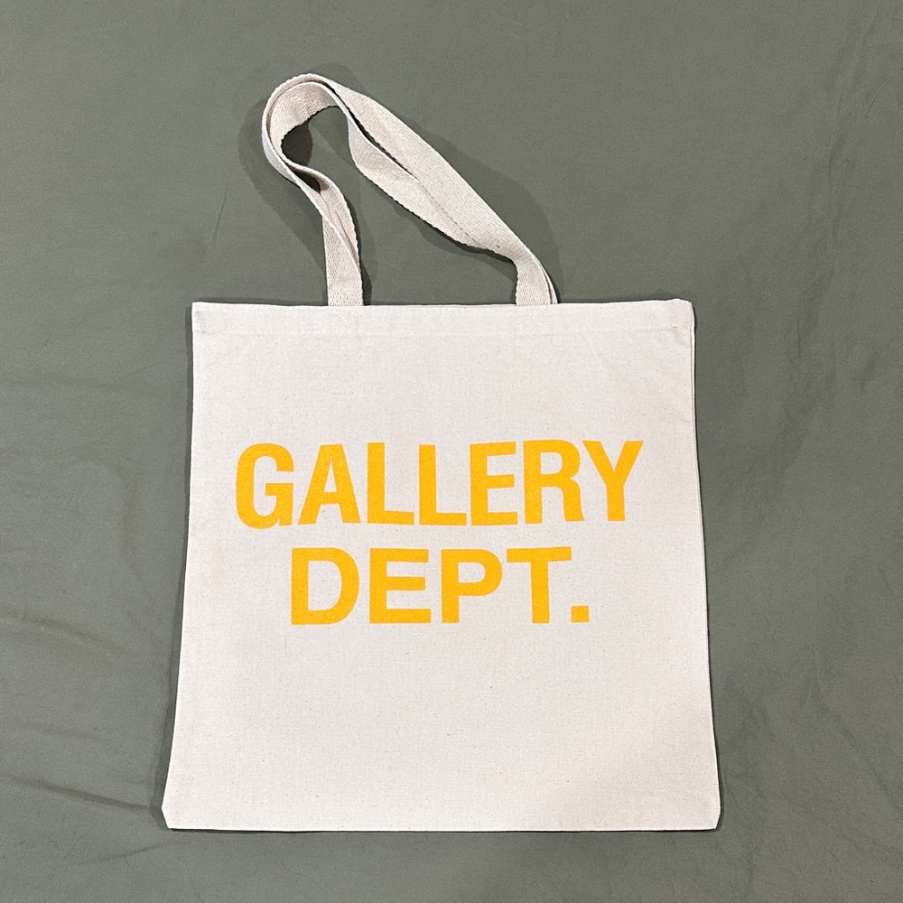 Gallery Dept Cream Tote Bag with Yellow Logo